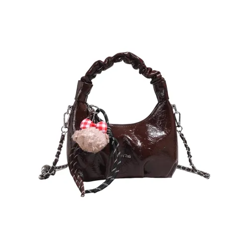 Juju Jimmy ПУ (полиуретан) Сумка Стандартная Женская Кофейная Белая Черная