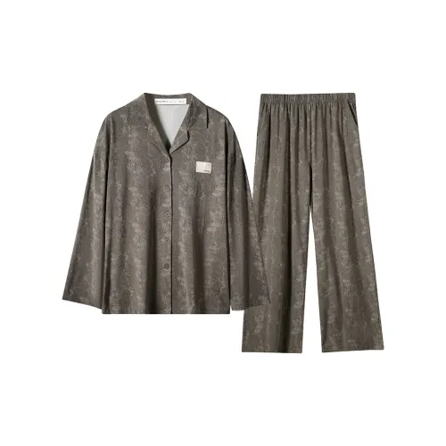 Yi Fen Каменный серый Мужской комплект пижам