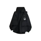 Черный жилет + черный флисовый свитшот - демон белый