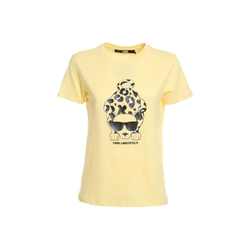 KARL LAGERFELD Стандартная футболка женская желтая