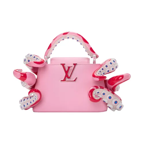 LOUIS VUITTON Takashi Murakami Коллаборация Capucines Стайлинг Сумка Мини Женская Розовая