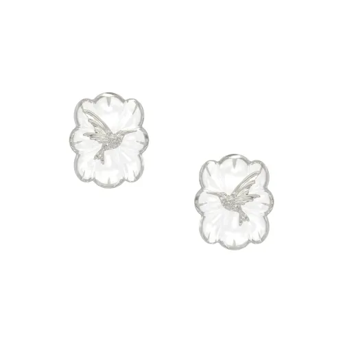 Mouhooland 925 стерлинговое серебро серьги-гвоздики с покрытием из белого золота унисекс