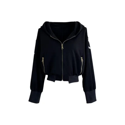 QIAOMONVHAI Черный Женский Свитшот