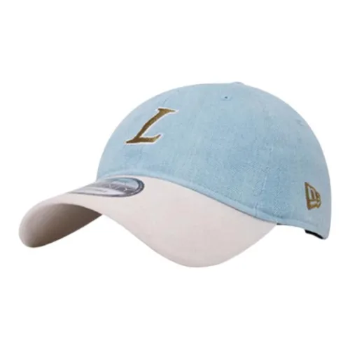 New Era x NBA Хлопковые кепки унисекс Белый Деним Синий