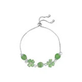 Браслет с четырехлистным клевером [зеленый]