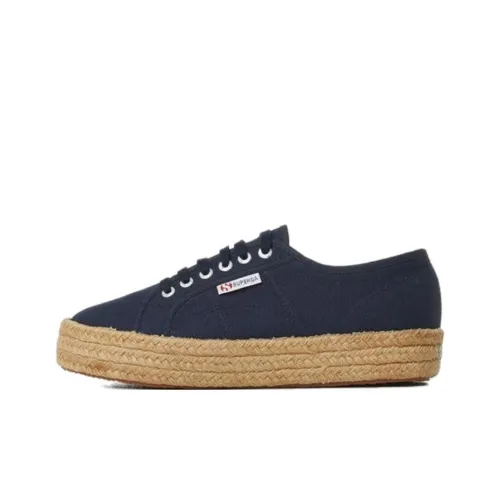 SUPERGA 2730 Rope Low Топ Кроссовки для скейтбординга Женские Морской синий