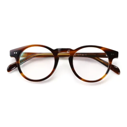 QINGZHIZUO Импортные очки из ацетатной пластины круглые с диоптриями унисекс цвет кленового сиропа