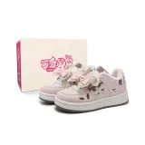 Розовый Коричневый [С флисовой подкладкой] [Розовая клетка с бантом в коробке]