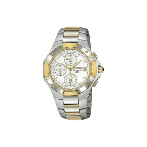 SEIKO Кварцевый механизм нержавеющая сталь ремешок часы 40 мм мужской белый циферблат