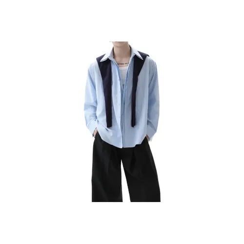 LEONBINNO Синий Унисекс Рубашки