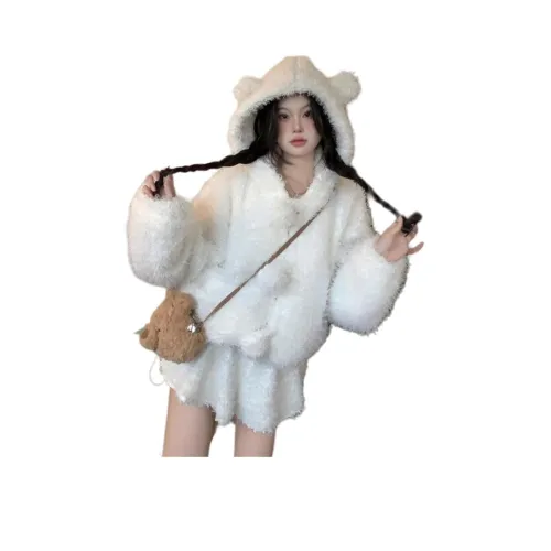 GUOZHEN Белый Женские Комплекты с Юбкой