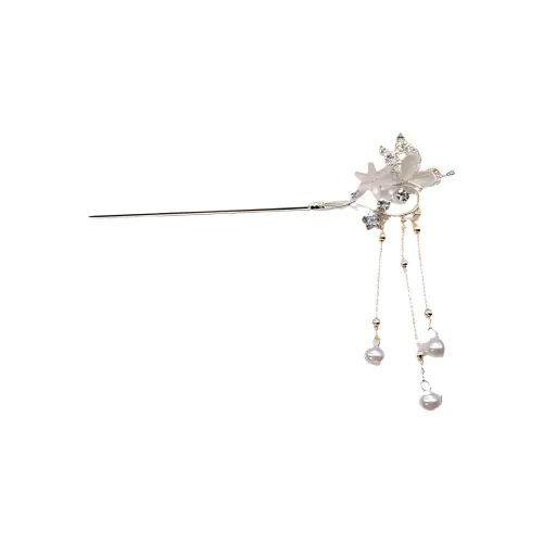 Заколки для волос с камнями покрытые серебром женские