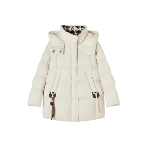 XIANGYING Цапельно-белый Женские Пуховики