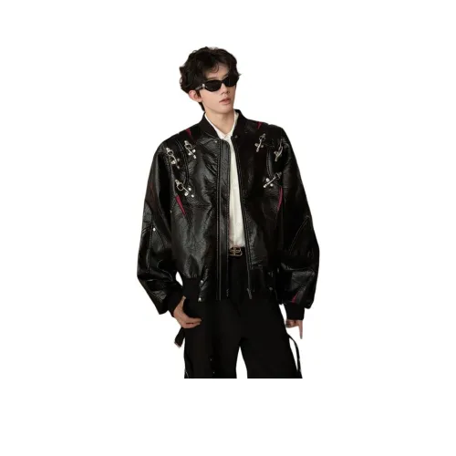 AWAO Черный Унисекс Кожаные куртки