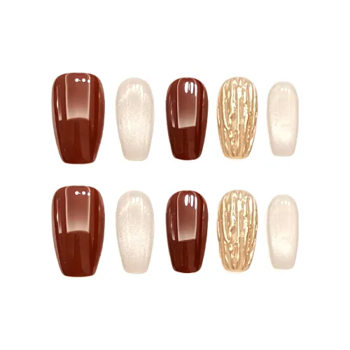 COLLEEN Осенняя и зимняя коллекция элегантности и осветления Гонконгский шик Красота Фальшивая ногтей Короткий LADDER