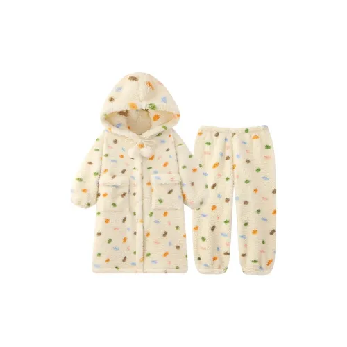 XIAOLIZI Многоцветный Гороховый узор С капюшоном Наборы одежды Женские Пижамные комплекты