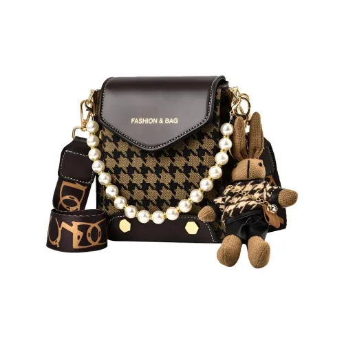 Boniu Кожа Сумка через плечо Женская Кофейного цвета