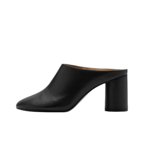 MANGO Резиновая подошва устойчивая к истиранию домашние тапочки женские черный