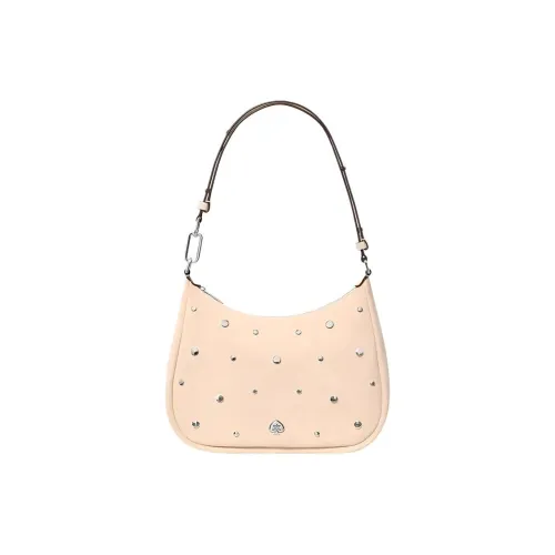 Kate Spade Замша Плечевая Сумка Большая Женская Айвори