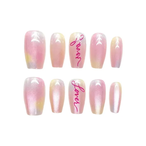 Gentle Welcome Любовь Emergency False Nail MID Длина Многоцветный Smudge Стиль Instagram