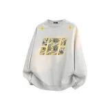 Белый, серый, улучшенный, свитшот из утиного пуха