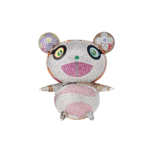 LOUIS VUITTON Takashi Murakami Коллаборация Сверкающий страз Украшение Клатч Женские Многоцветный