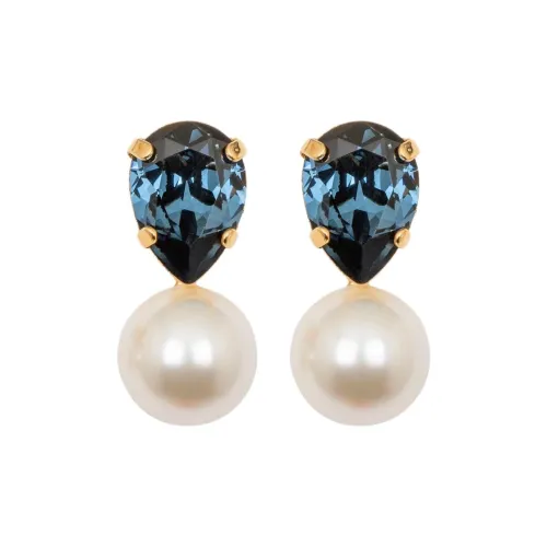 Серьги Jennifer Behr Женские Темно-синий Белый