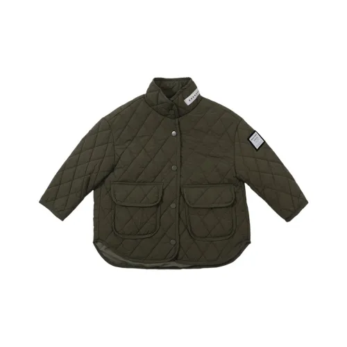 RHOBESAM Mingbao Модный Kids Label Стеганый Хлопковый пуховик Армейский зеленый Детские Куртки для дошкольников
