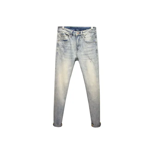 YONGYAN Светло-синие мужские джинсы