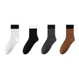 4661-1 White, 1 Black, 1 Dark Gray, 1 Brown