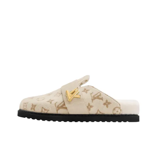 LOUIS VUITTON Домашние тапочки Женские Бежевые