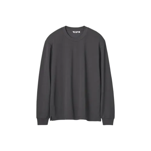 UNIQLO Темно-серый унисекс T-рубашки