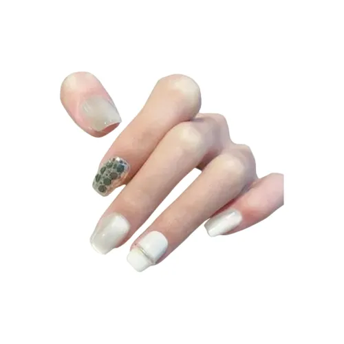 LEMONAIL Шампанское золото Росный False Nail Короткий Квадрат And Круглый Молочный белый Цвет Регулировка Jump Цвет