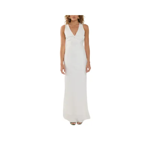 Perfect Stranger Twist Front Maxi Dress Off White Sleeveless Dress Women's White