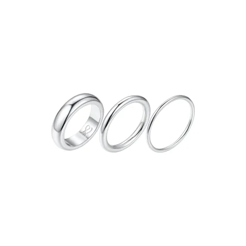 ZEGL Медные Электроплазменные Ярко-Серебряные Кольца Женские