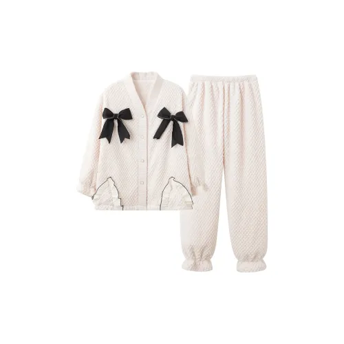 XIAFENYAN Абрикос Женские Пижамные Комплекты