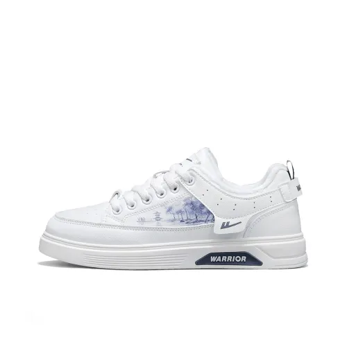 Warrior Скейтборд Кроссовки Низкие Белые и Синие с Флисовой Подкладкой Мужские