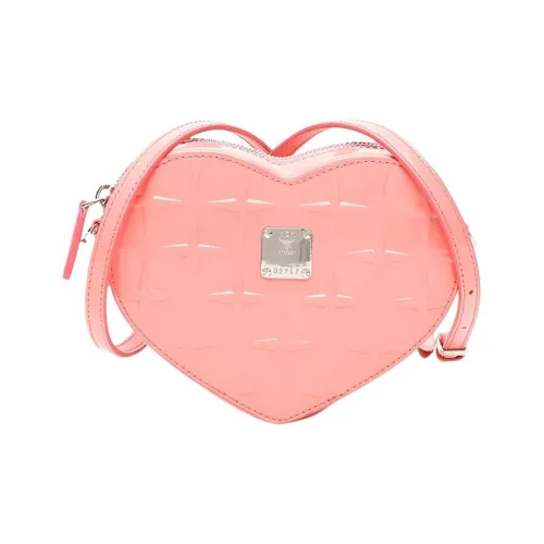 MCM Телячья кожа Сердце-образная Сумка через плечо Клатч Маленькая Женская Розовая