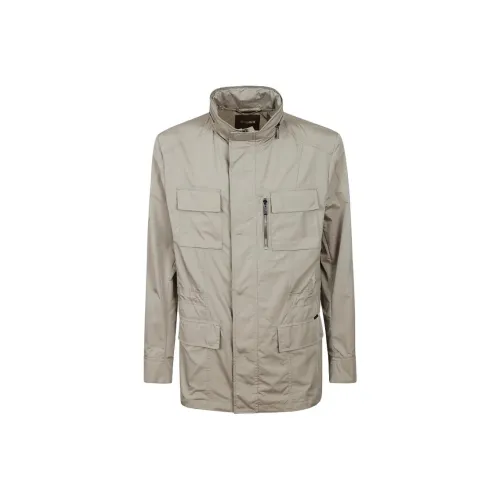 Moorer Серый Белый Мужские Куртки