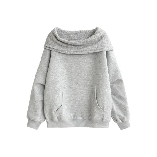 QIAOMONVHAI Серый Женский Свитшот