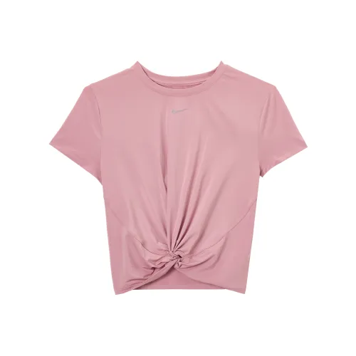 Nike Dri Fit Стандартная футболка Женская Elemental Розовый Черный