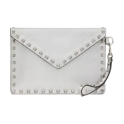 Valentino Rockstud Телячья кожа Клатч Женская Белая