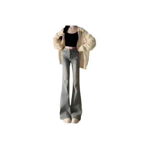 TLONELY1 Жёлтые Грязные Женские Джинсы