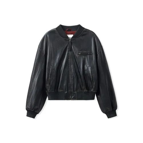 STARTER Черные Женские Кожаные Куртки