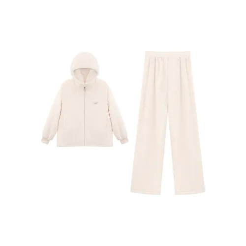 QINZUIMAO 4803 Молоко Белый Женский Пижамный Комплект