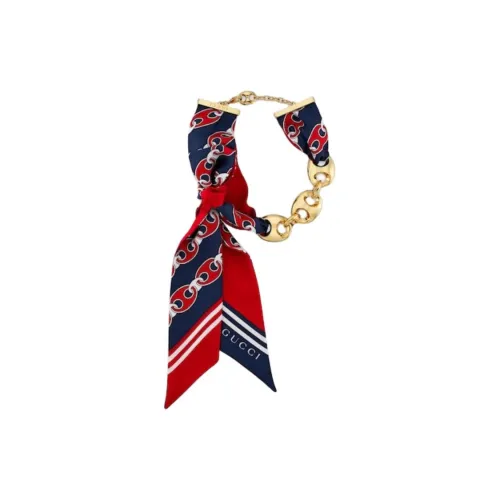 GUCCI Брасс Колье Женские Красный Золотой