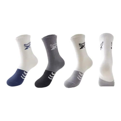 Reebok [3 упаковки] Черный Серый Синий Мужские носки MID до икры