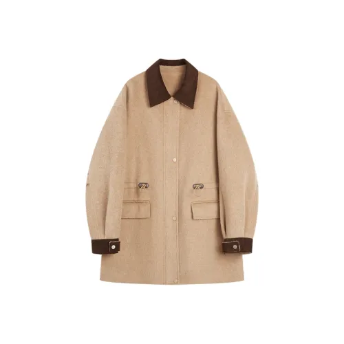 ELLE Khaki Женское пальто