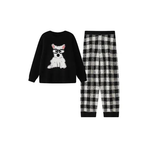 Gongdie Черный Женский Пижамный Комплект