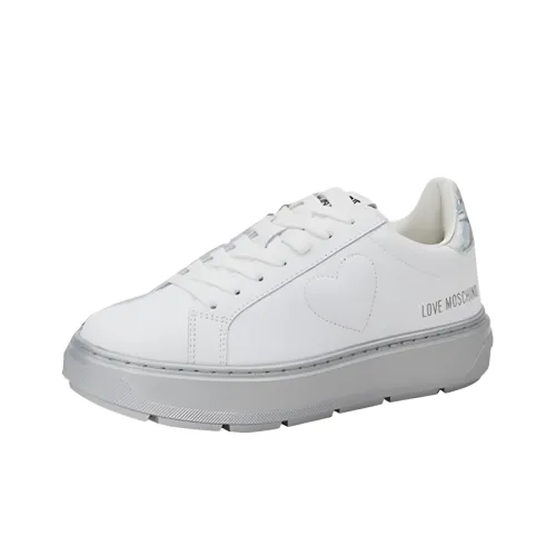 LOVE MOSCHINO Низкий топ повседневный женский белый
